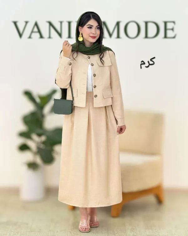 کت دامن مجلسی بهاری کد g918