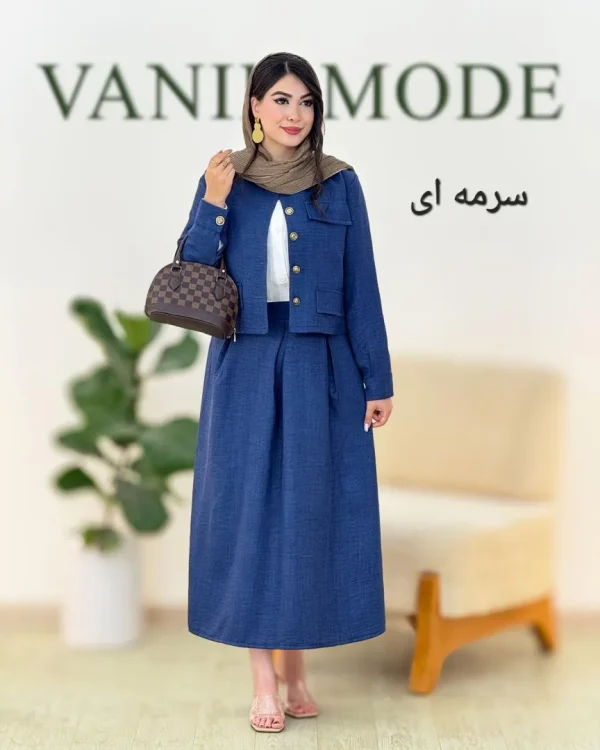 کت دامن مجلسی بهاری کد g918