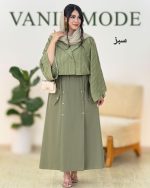 کت دامن کوک دوزی جلو دکمه دار کد g799