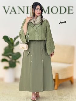 کت دامن کوک دوزی جلو دکمه دار کد g799