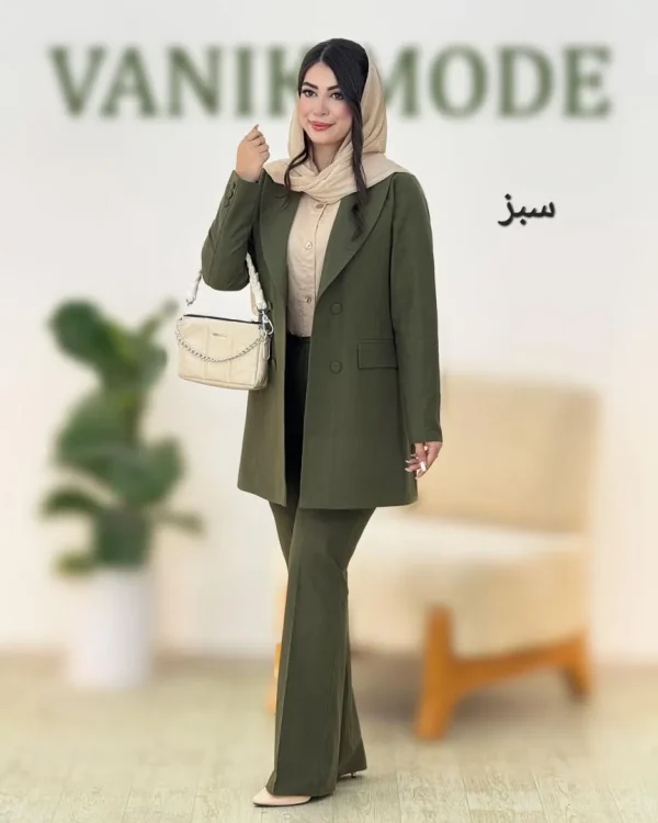 کت شلوار بلیزر لینن کد g865