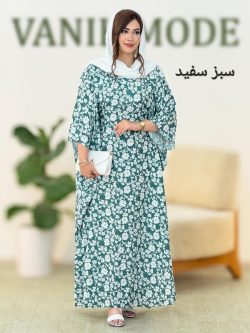 پیراهن پانچ یقه گرد گلدار کد h13