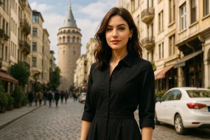 استایل با پیراهن مشکی زنانه