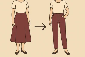 تبدیل دامن به شلوار