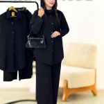 ست شومیز شلوار سوزن دوزی کد h106