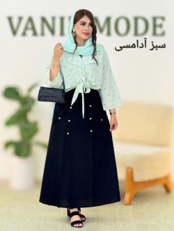 ست شومیز کراش و دامن کرپ کد g869