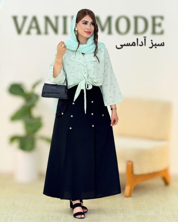 ست شومیز کراش و دامن کرپ کد g869