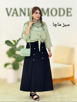 ست شومیز کراش و دامن کرپ کد g869