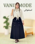 ست شومیز کراش و دامن کرپ کد g869 (3)
