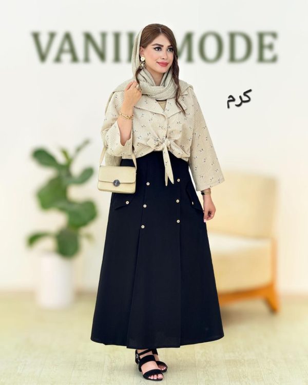 ست شومیز کراش و دامن کرپ کد g869