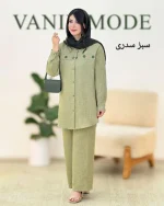 ست مانتو شلوار گلدوزی شانتون صوفیا کد h56 (2)