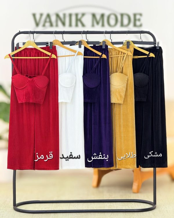ست نیم تنه شلوار مخمل کبریتی کد h29