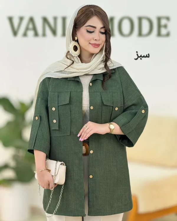 شومیز اسلپ آستین گت دار کد h38