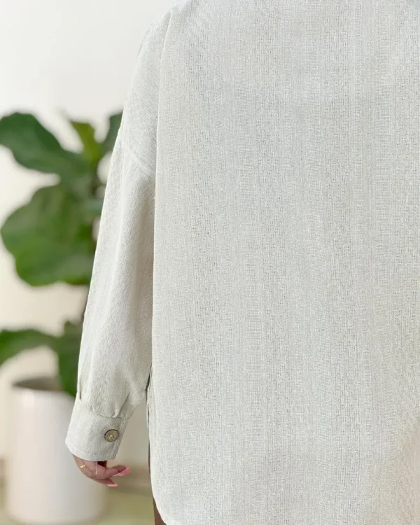 شومیز بغل دکمه دار کوکدوزی کد h59