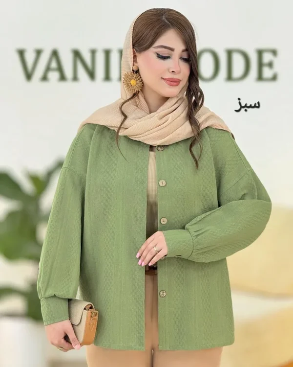 شومیز بغل دکمه دار کوکدوزی کد h59