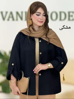 شومیز بیسکویتی آستین گت دار کد h58