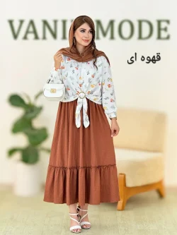 شومیز دامن آستین مچ دار کمر کش کد h70
