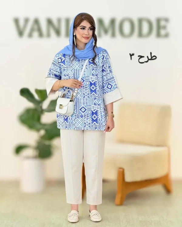 شومیز شلوار کوک دوزی کد h67