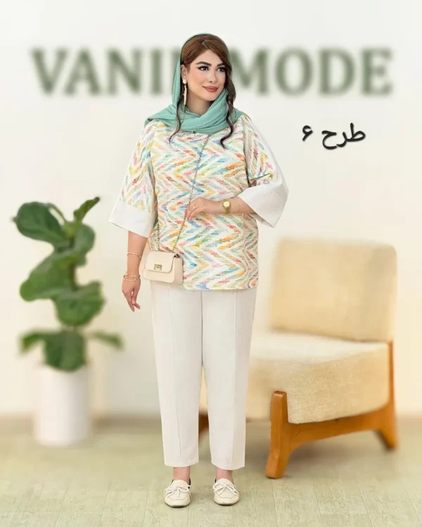 شومیز شلوار کوک دوزی کد h67