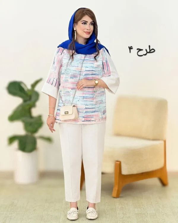 شومیز شلوار کوک دوزی کد h67