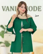 شومیز مانتویی آستین گت دار کد f742
