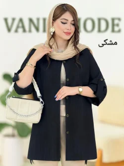 شومیز مانتویی آستین گت دار کد f742
