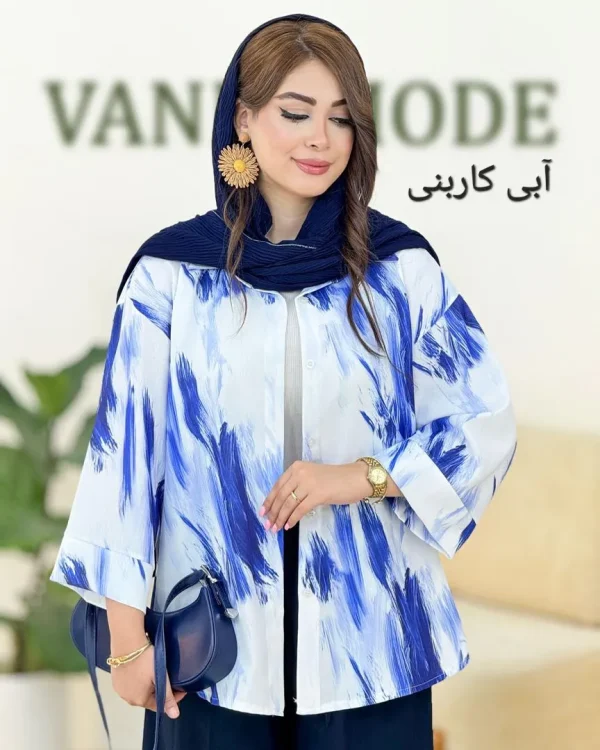 شومیز پری آستین سه ربع کد h36