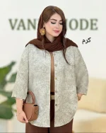 شومیز گازوئیلی آستین پاکتی کد h61