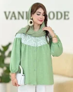 شومیز یقه گرد کرسپو کد h57