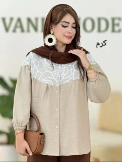 شومیز یقه گرد کرسپو کد h57