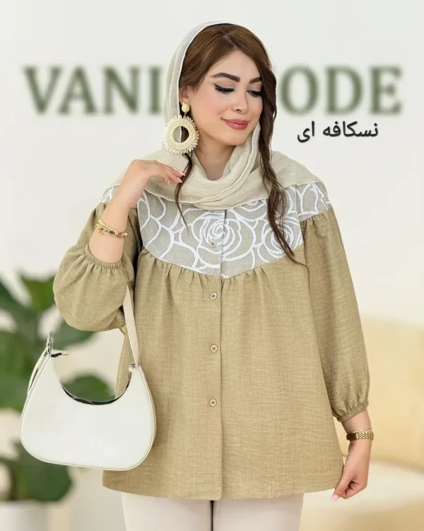 شومیز یقه گرد کرسپو کد h57