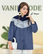 شومیز یقه گرد کرسپو کد h57 (5)