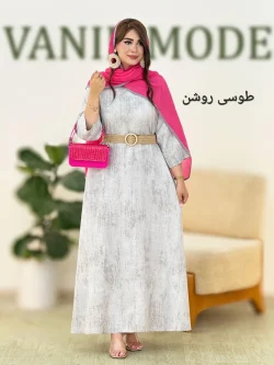 پیراهن آستین سه ربع گازوئیلی کد h40