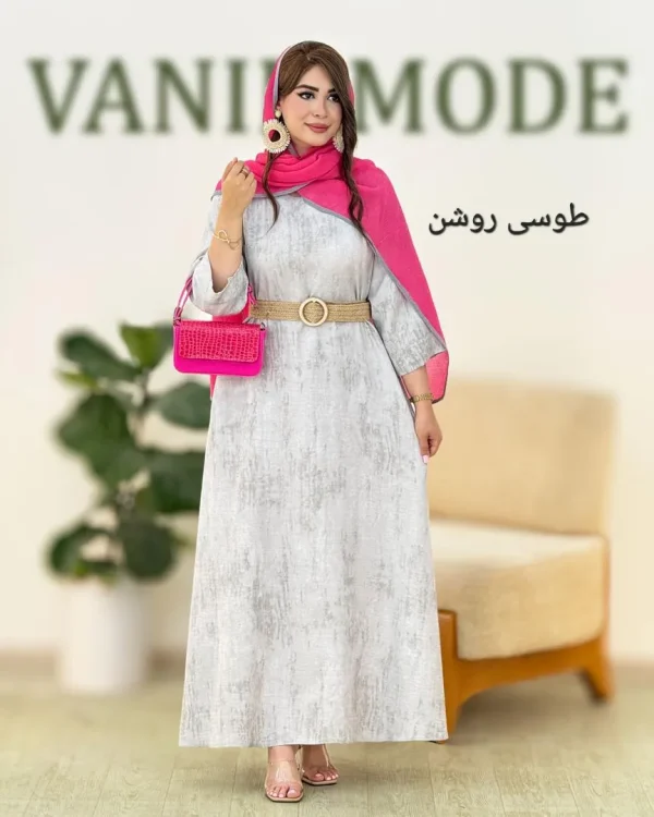 پیراهن آستین سه ربع گازوئیلی کد h40
