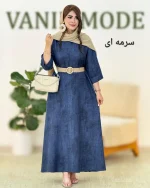 پیراهن آستین سه ربع گازوئیلی کد h40 (3)_1