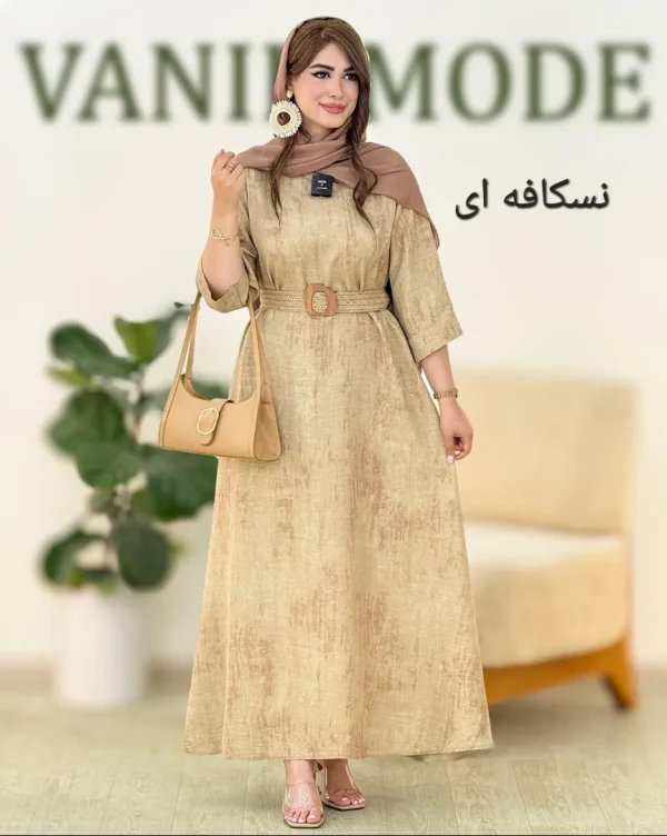 پیراهن آستین سه ربع گازوئیلی کد h40