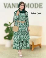پیراهن ساحلی طبقه ای بوگاتی کمربنددار کد g992 (1)_5
