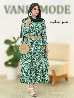 پیراهن ساحلی طبقه ای بوگاتی کمربنددار کد g992