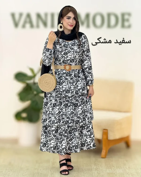 پیراهن ساحلی طبقه ای بوگاتی کمربنددار کد g992
