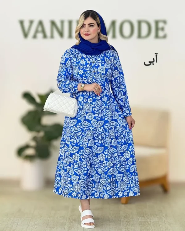 پیراهن ساحلی یقه سه سانت کد h18