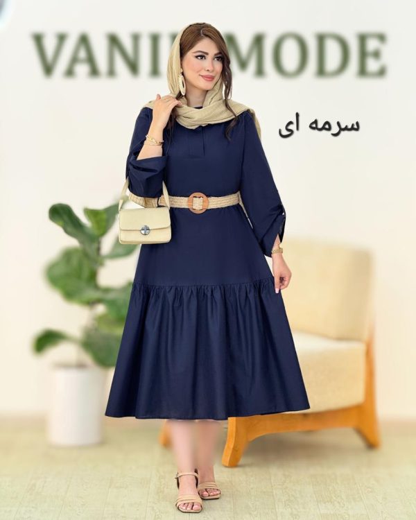 پیراهن ساحلی یقه نامتقارن کد h12