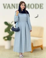 پیراهن لینن نواردوزی کد h55 (1)