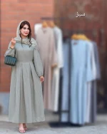 پیراهن لینن نواردوزی کد h55 (3)