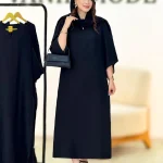 پیراهن مشکی آستین پاکتی کد h108