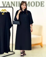 پیراهن مشکی آستین پاکتی کد h108 (3)_3