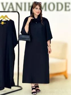 پیراهن مشکی آستین پاکتی کد h108