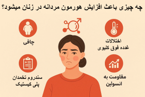 چه چیزی باعث افزایش هورمون مردانه در زنان میشود