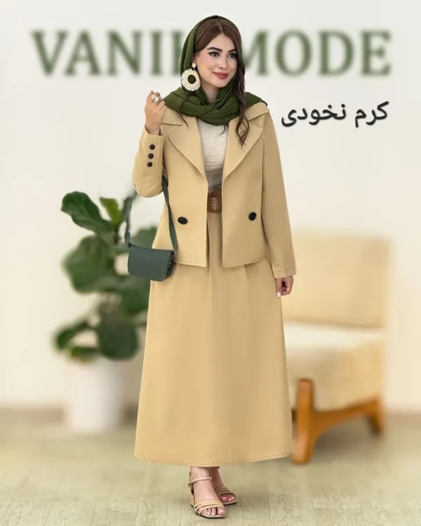 کت دامن پیلی دار کد g800
