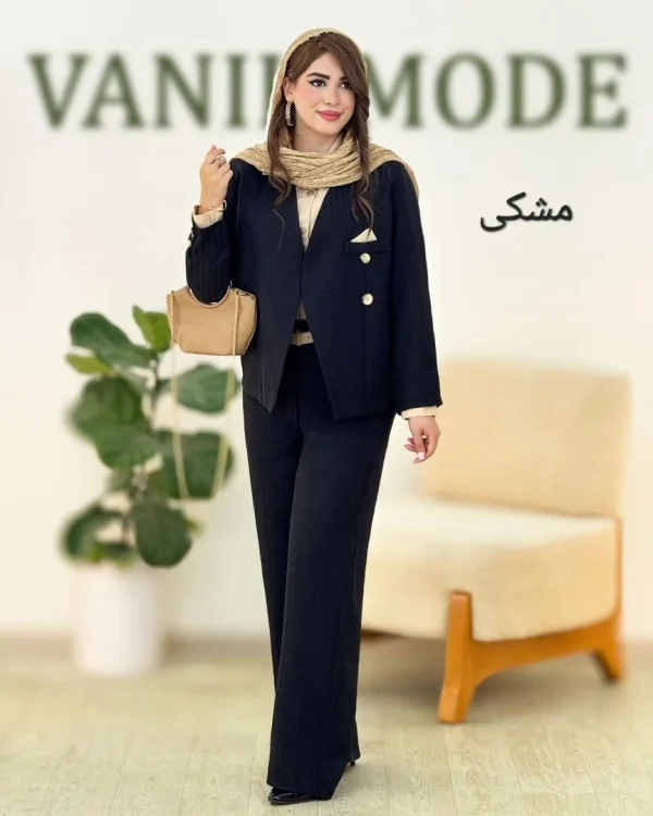 کت شلوار دستمال نما شانتون کد h45