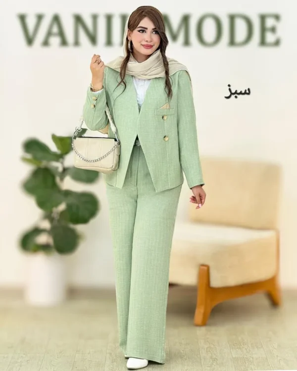 کت شلوار دستمال نما شانتون کد h45